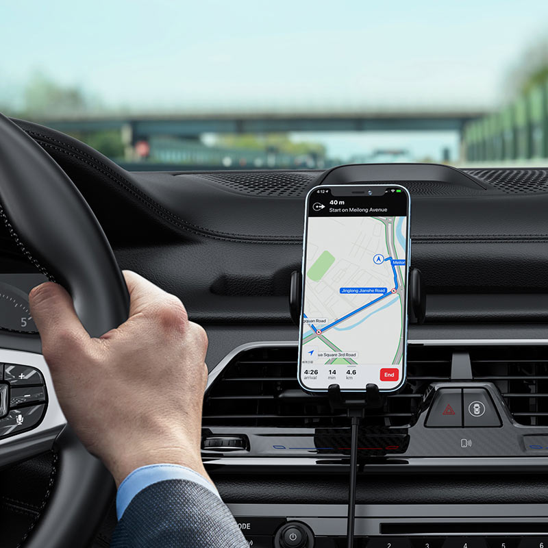 Fast Wireless Charger Car Mount Holder Auto-Aligning D1 15W Fast Wireless Charger Car Mount Holder Auto-Aligning D1 15W